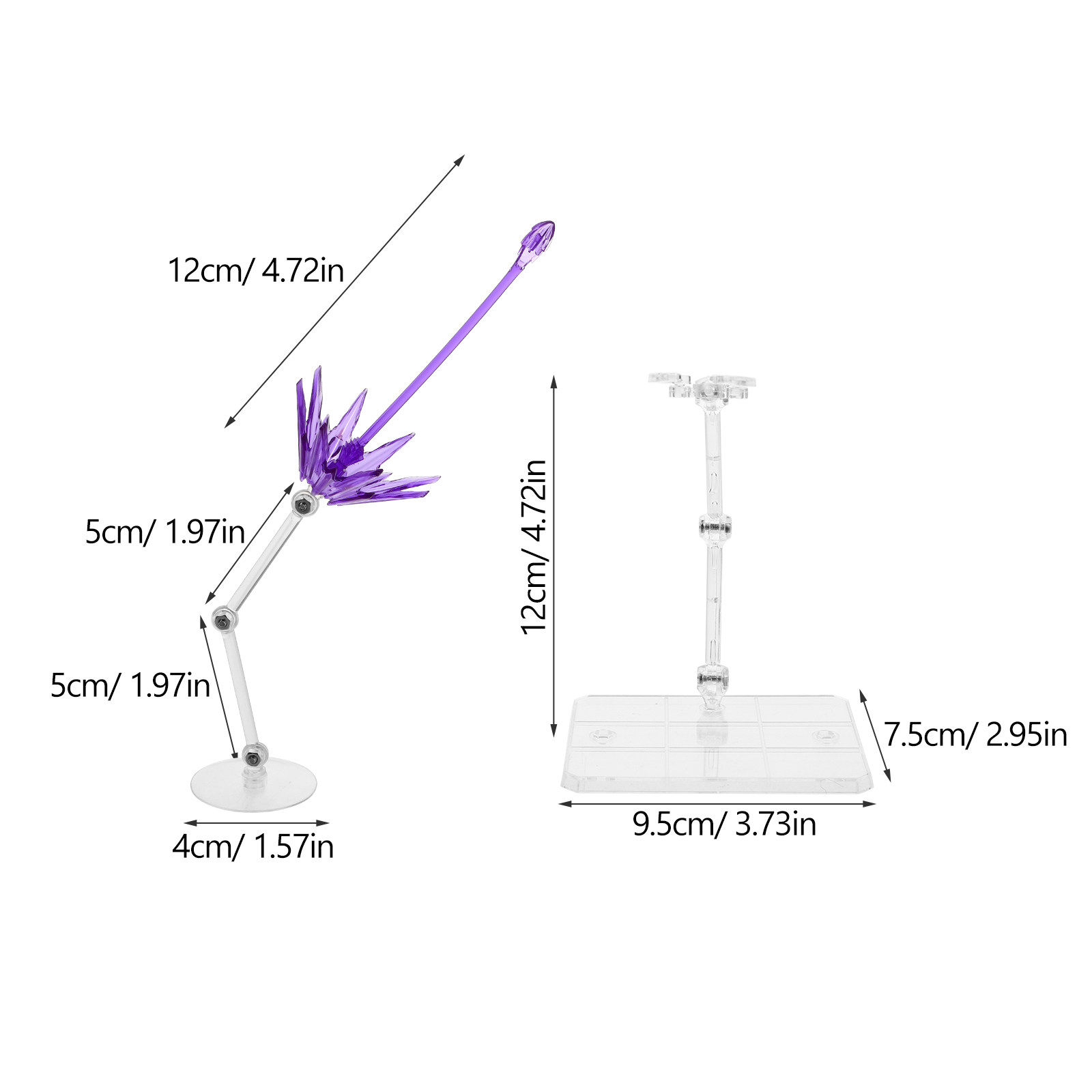 2Pcs Effect Parts Clear Plasti – Action Figure Stand recenzja i cena
