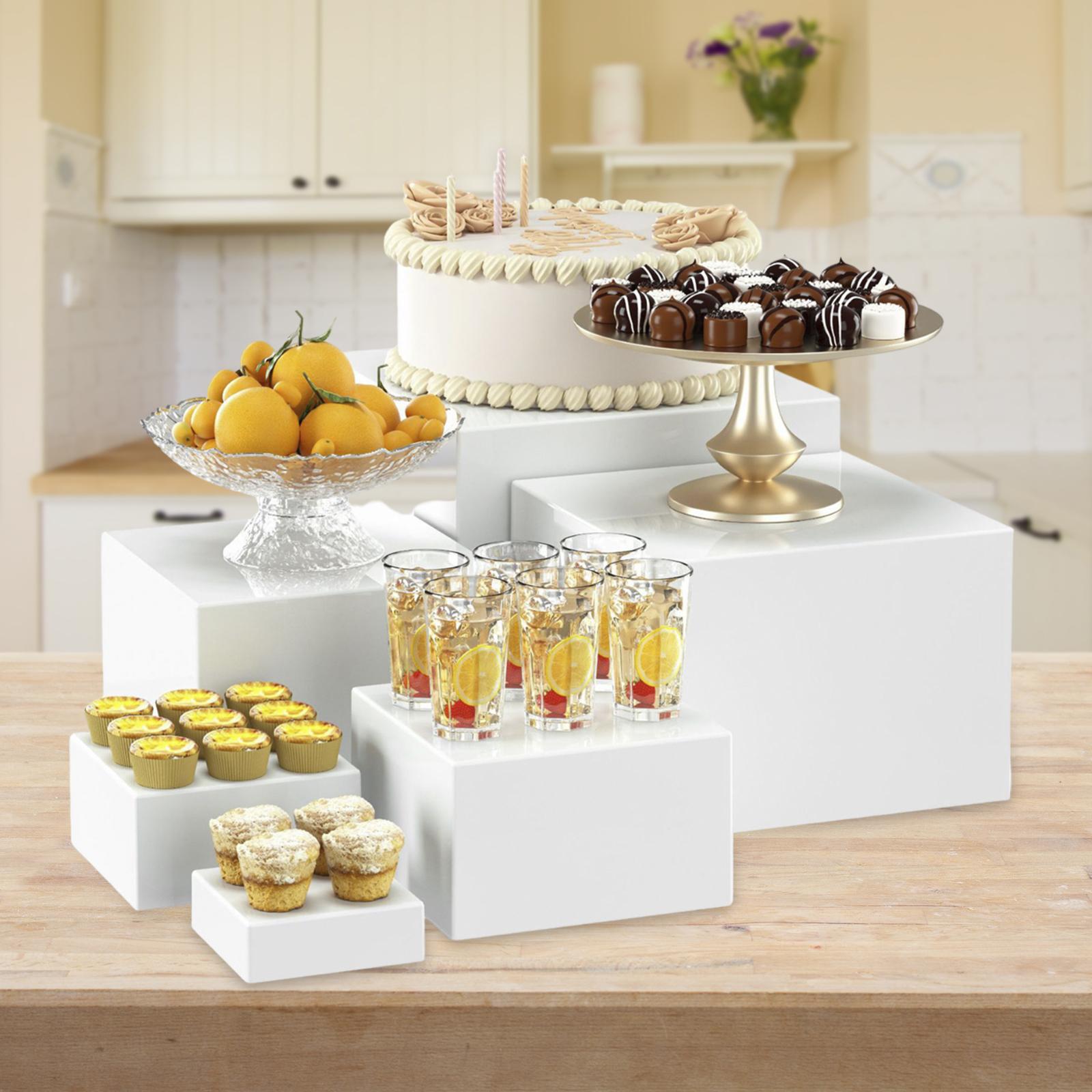 6x Acrylic Buffet Riser Desser – Display Risers Set recenzja i cena