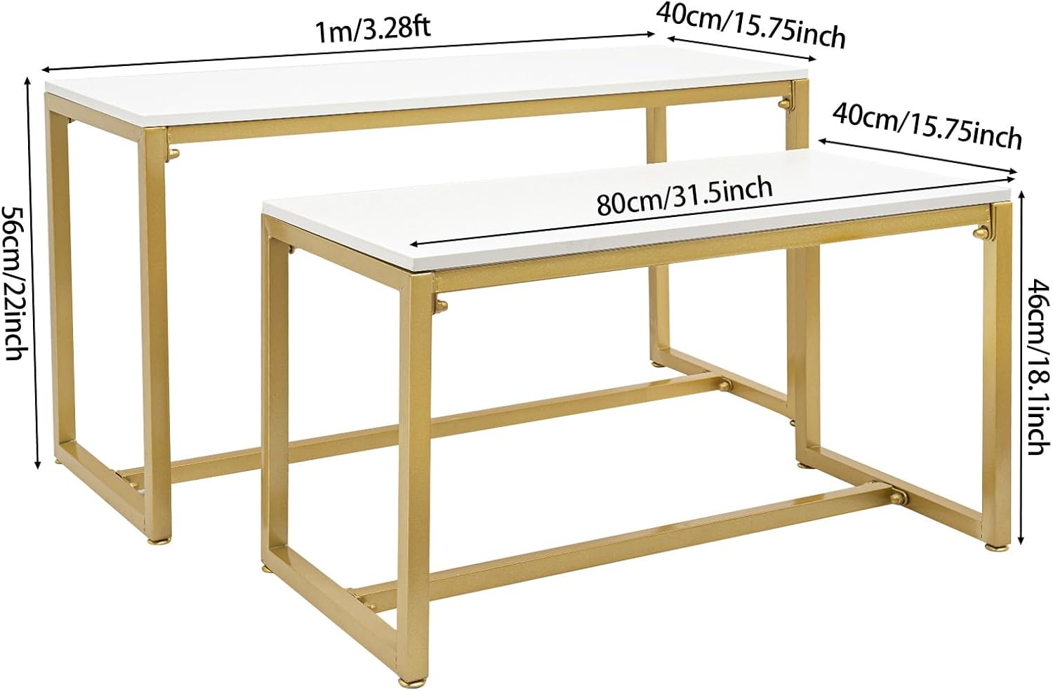 2-Piece Set Gold Modern Nestin – Display Risers Set recenzja i cena