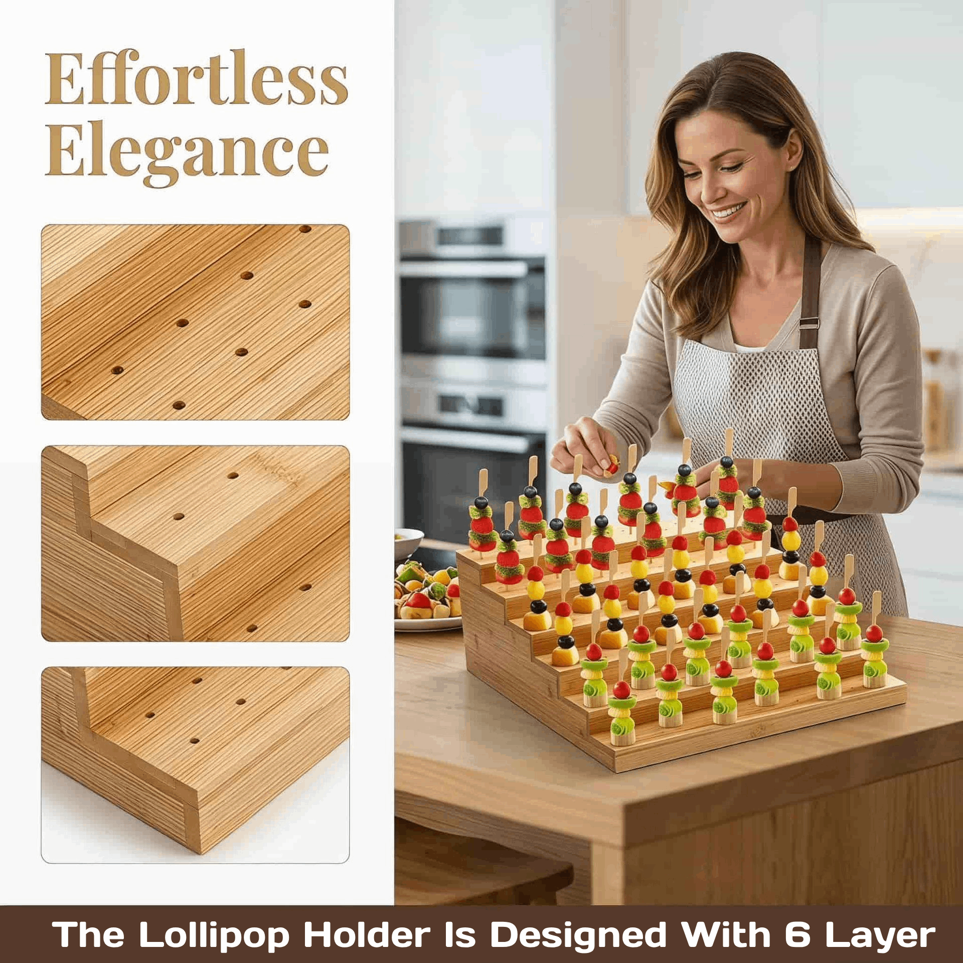 Wood Lollipop Holder Display R – Display Risers Set recenzja i cena