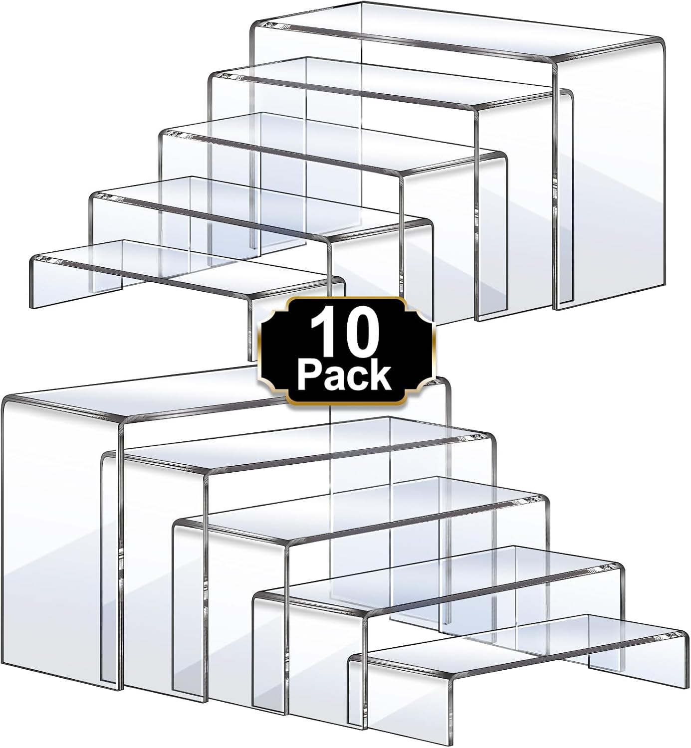 10 Pcs Acrylic Risers Set, 5 S – Display Risers Set recenzja i cena