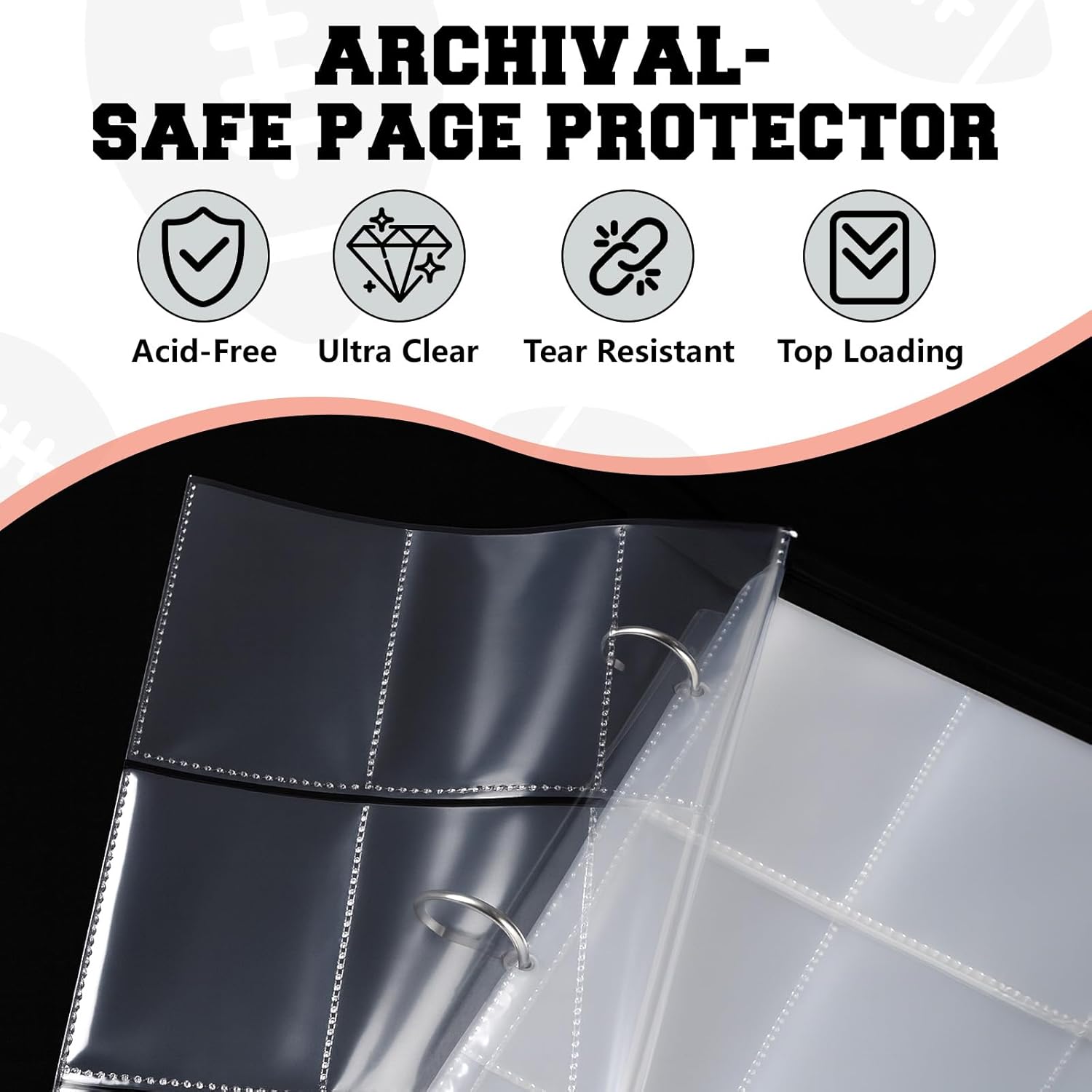 Football Card Binder 9-Pocket  – Trading Card Binder recenzja i cena