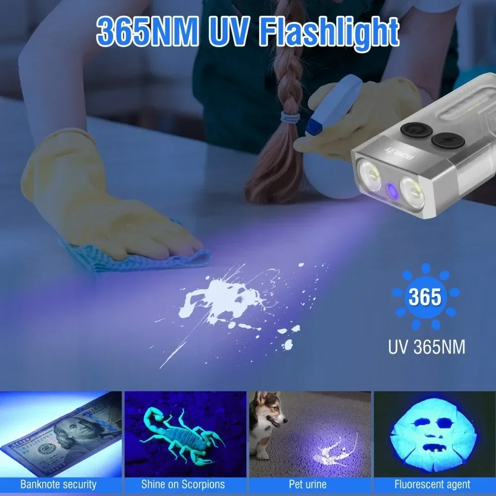 BORUiT V10 Keychain UV LED EDC – Fidget Cube Original recenzja i cena