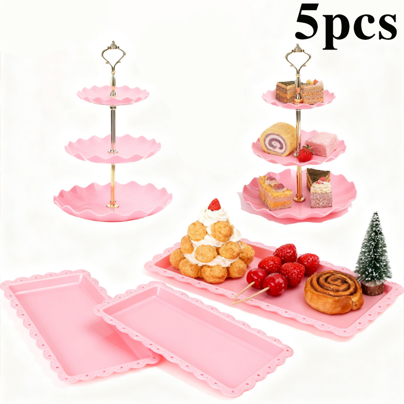 2/5pcs luxury pink cake rack d – Display Risers Set recenzja i cena