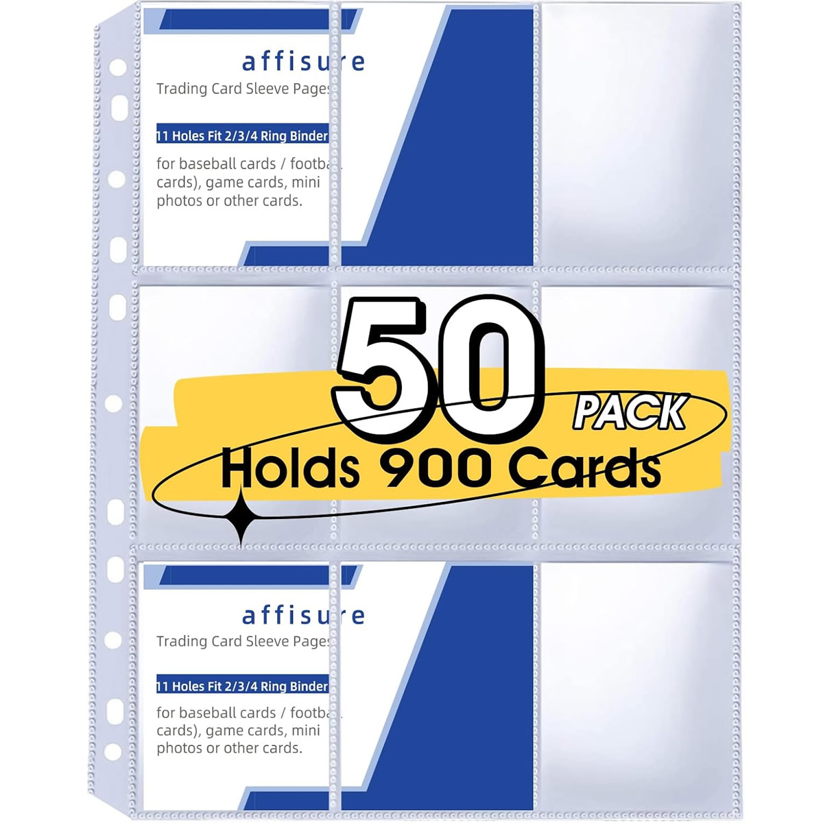 50 Pack 9 Pocket Card Sleeves  – Trading Card Binder recenzja i cena