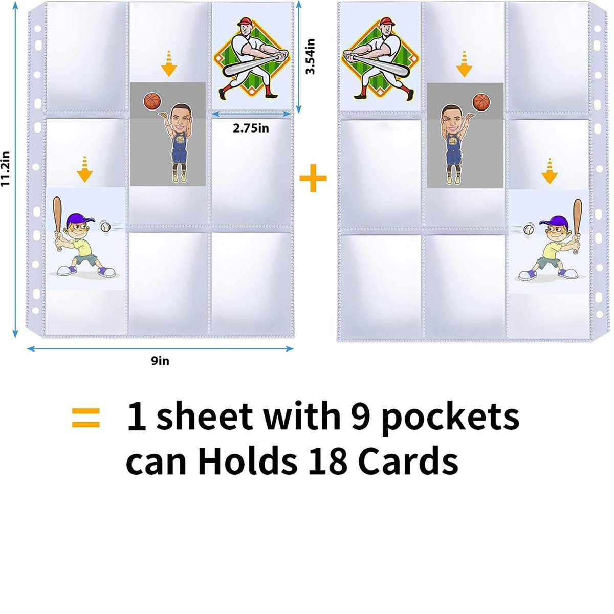 50 Pack 9 Pocket Card Sleeves  – Trading Card Binder recenzja i cena