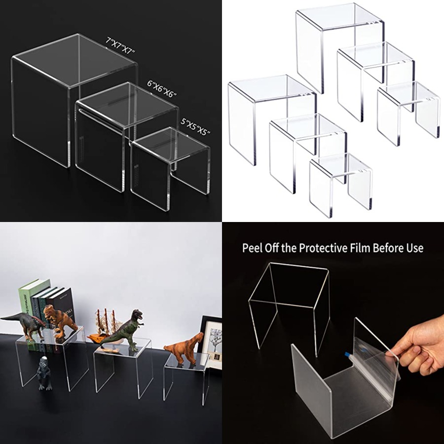 Clear Acrylic Display Risers 2 – Display Risers Set recenzja i cena