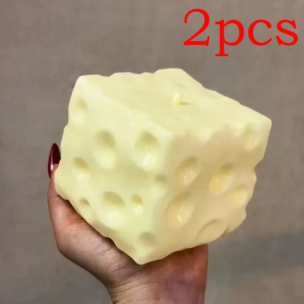◔Jumbo Cheese Cube Stress Ball – Fidget Cube Original recenzja i cena